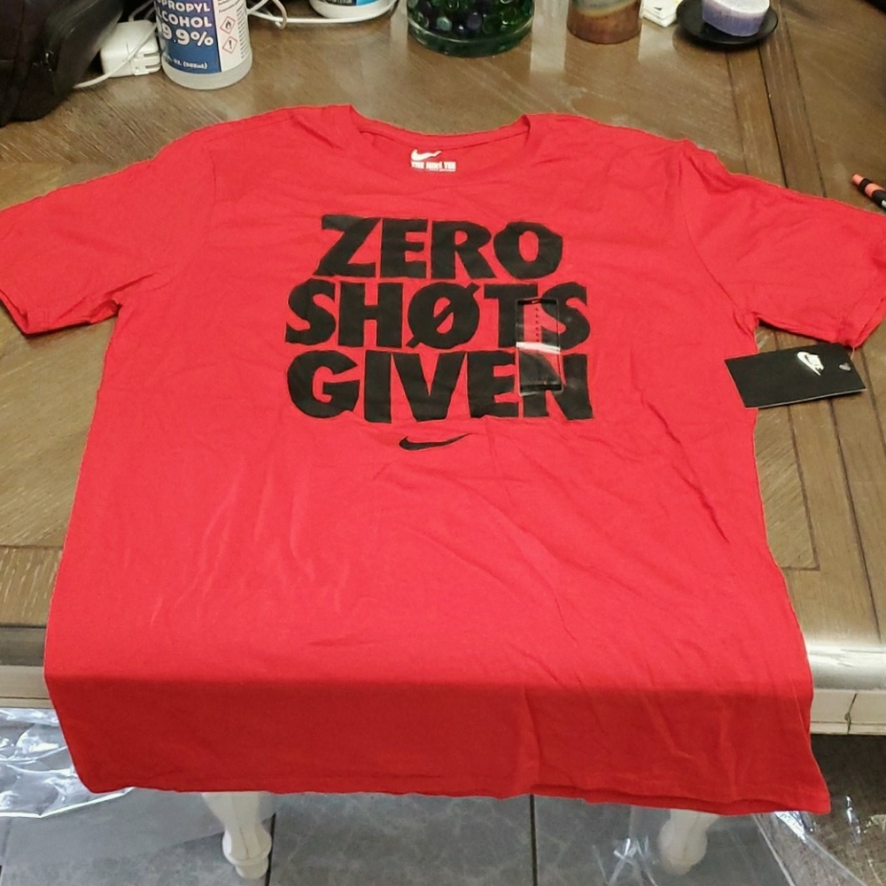 Red nike shirt